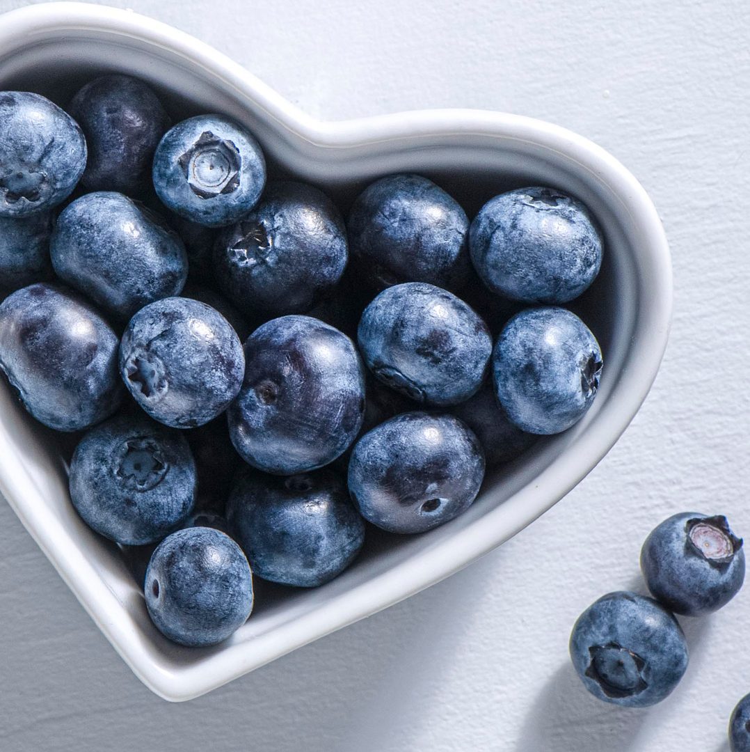 BrighterBlooms Sales -BrighterBlooms Sales Fresh Highbush Blueberries in Heart Dish edited